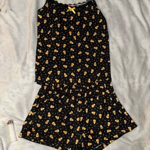 Black and Orange Candy Corn Pajama Set